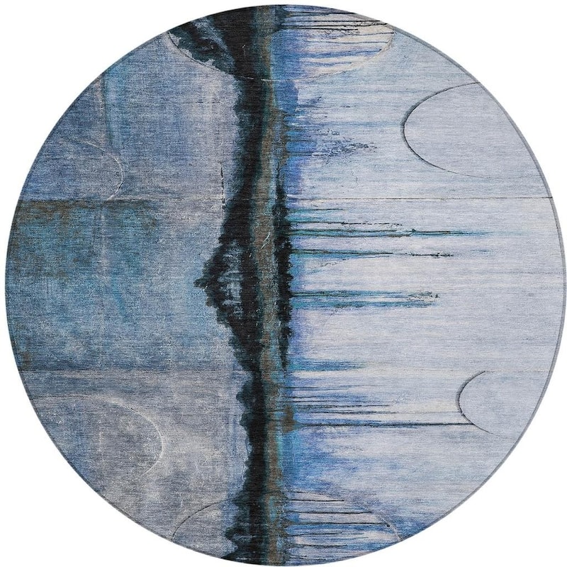 HomeRoots Abstract Transitional Rectangle Outdoor Rug