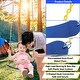preview thumbnail 7 of 6, Yellow-Blue Metal Swing Set with Safety Belt for Indoor-Outdoor Use - 96”L x 69”W x 73”H