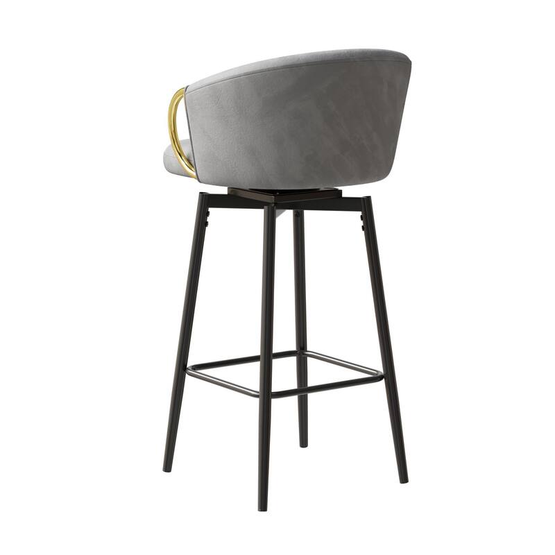 30 Inch Dining Chairs Set Of 4 Modern Style 360°Swivel Bar Chairs With Simple Design