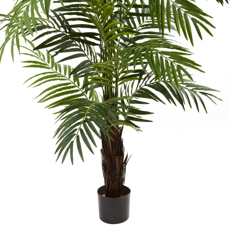 Realistic Palm Tree 6Ft - Tropical Tree Decor for Home Office - 12 Trunk Design - 72" Tall - 6ft.