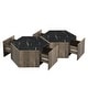 preview thumbnail 14 of 28, Christopher Knight Home Hexagonal Rustic Retro Wood Coffee Table with Marble Tops and Drawers