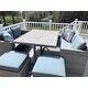 Corvus Martinka 7-piece Aluminum Grey Wicker Patio Dining Set