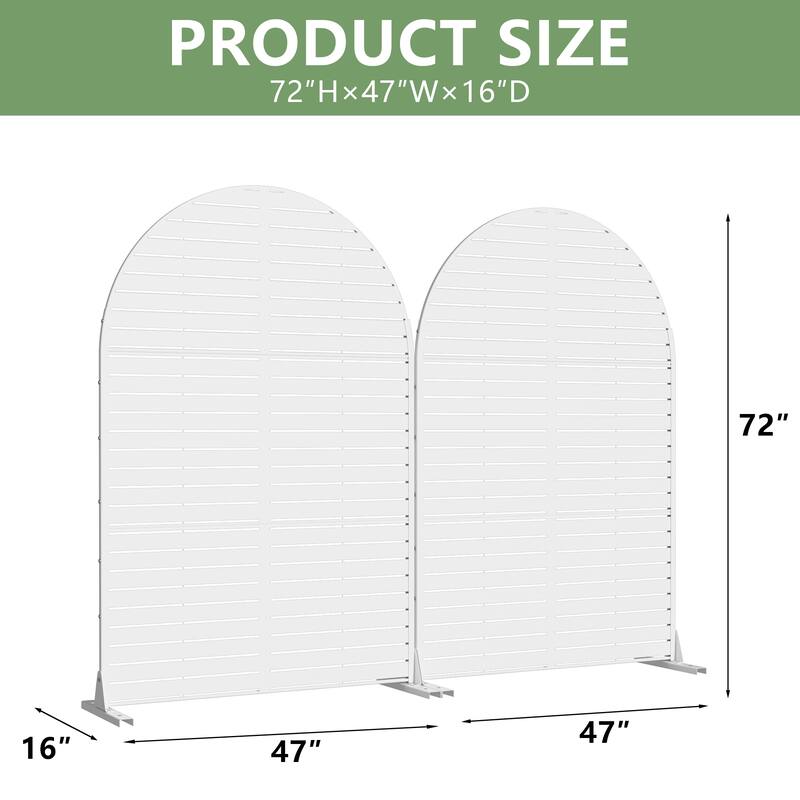 Dovelina 6ft.Outdoor Freestanding Metal Privacy Screen Decorative Garden Fence - 72"x47"