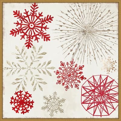 Christmas Snowflakes II by PI Studio Framed Canvas Wall Art