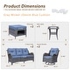 preview thumbnail 99 of 97, Gray Wicker Rattan Outdoor Patio Furniture Set Swivel Chair with Cushion