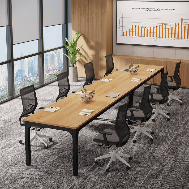 78.74" Large Rectangle Conference Table, Office Meeting/Seminar/Business Table Desk for Office Boardroom & Meeting Room