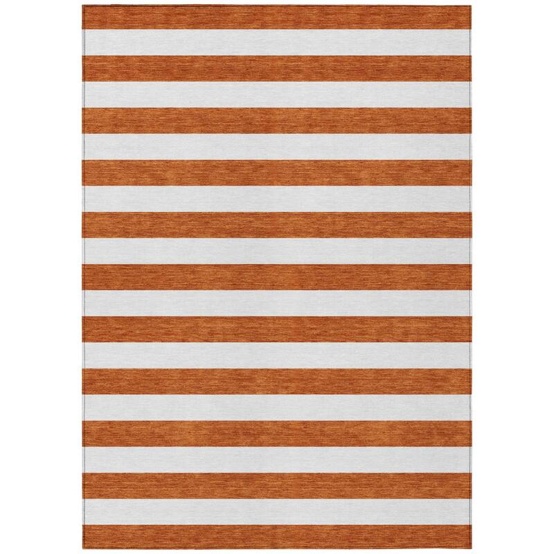 Elri Stripe Weather Resistant Blended Style Outdoor Rug