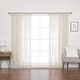 preview thumbnail 7 of 39, Aurora Home Textured Faux Linen Romantic Tie Top Curtain Panel Pair 52 X 84 - Natural