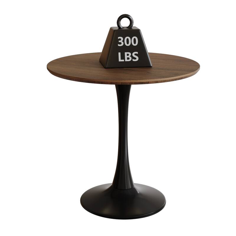 Modern 31.5" White Round Tulip Table for Kitchen, Living Room, or Office, Seats 2-4, Mid-Century Style