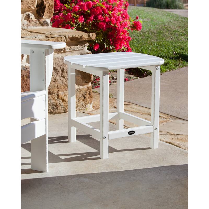 POLYWOOD South Beach Plastic 18 inch Outdoor Side Table