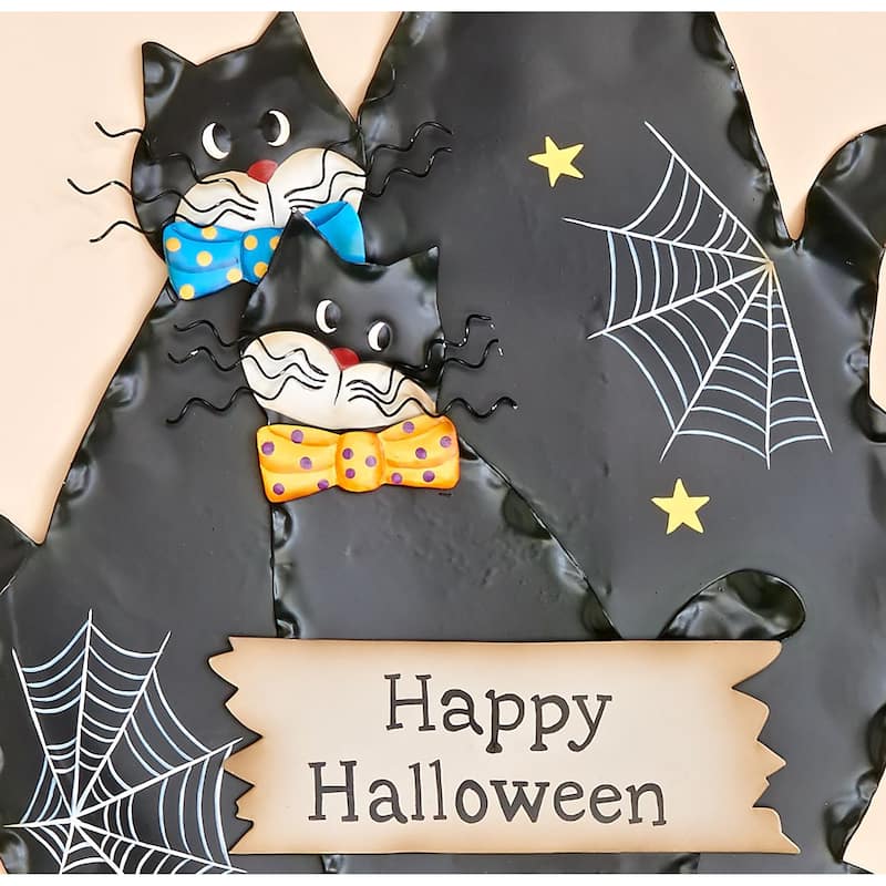 30" Metal Halloween Figure Garden Stake, Cat