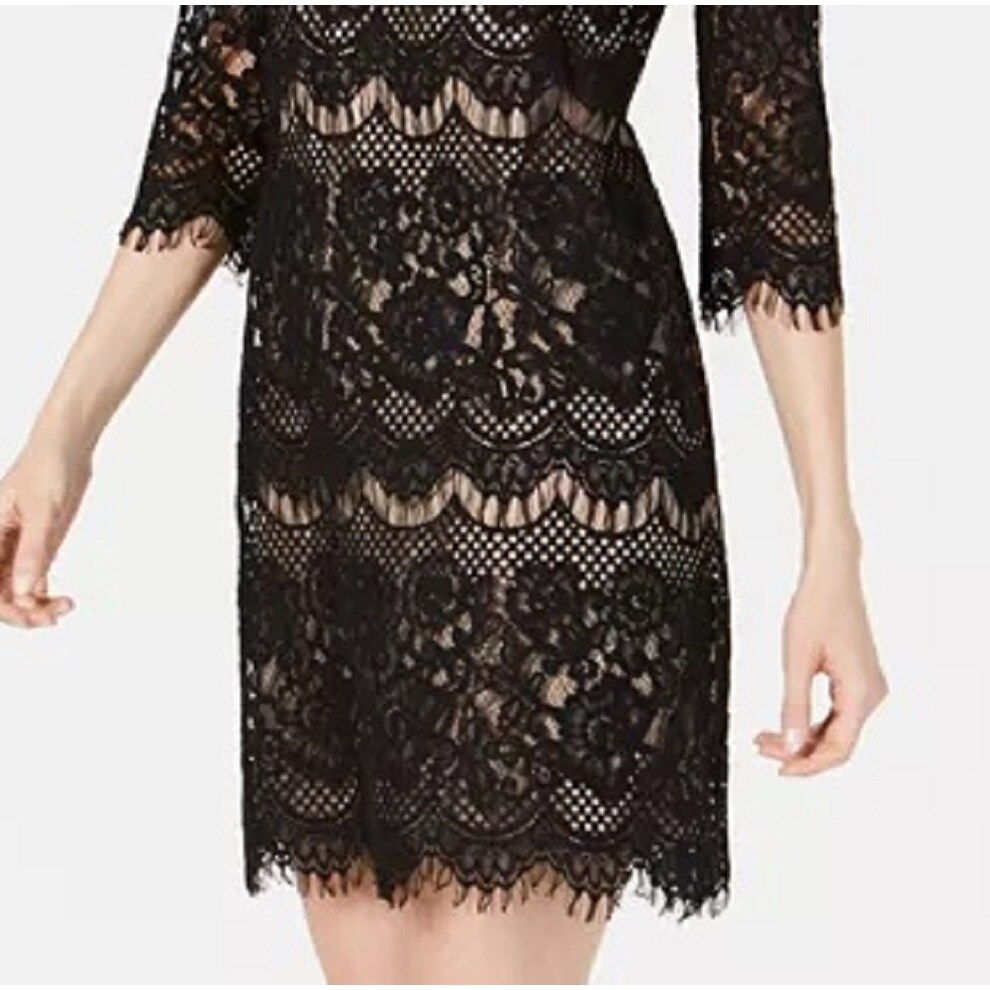 Jessica Howard Women s Allover Lace Sheath Dress Gray Size 8 Bed Bath Beyond 40583929
