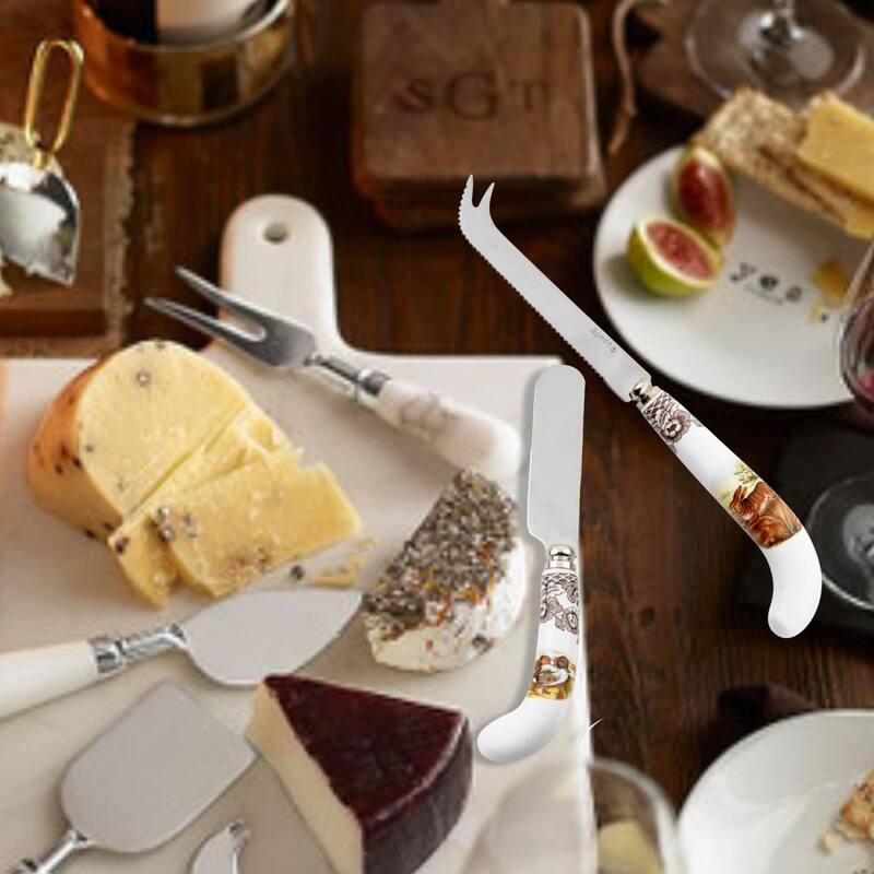 Spode Woodland Cheese Knife and 6 Spreaders