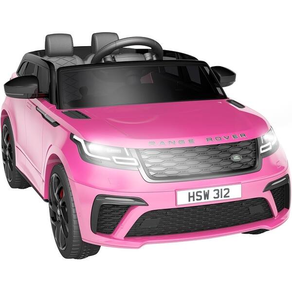 slide 2 of 24, Kids Electric Ride-On with Remote,Licensed Land Rover Car Toy,MP3 Pink