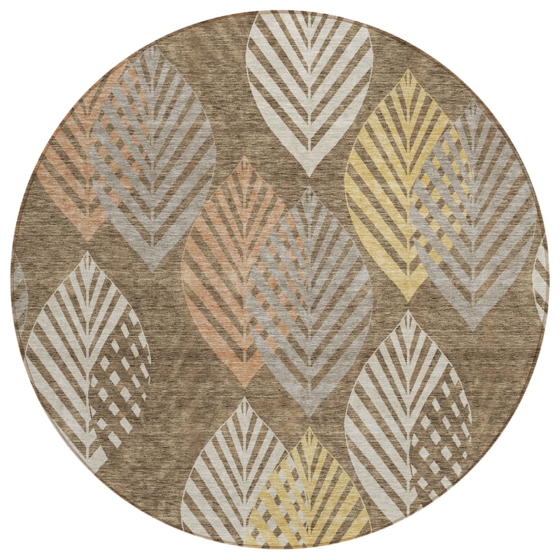 HomeRoots Floral Transitional Rectangle Outdoor Rug