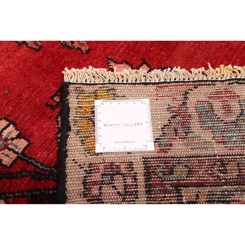 ECARPETGALLERY Hand-knotted Andelz Red Wool Rug - 3'10 x 9'9