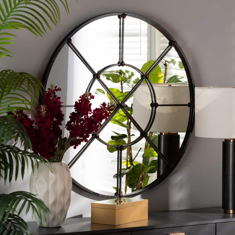 Ohara Modern and Contemporary Metal Accent Wall Mirror