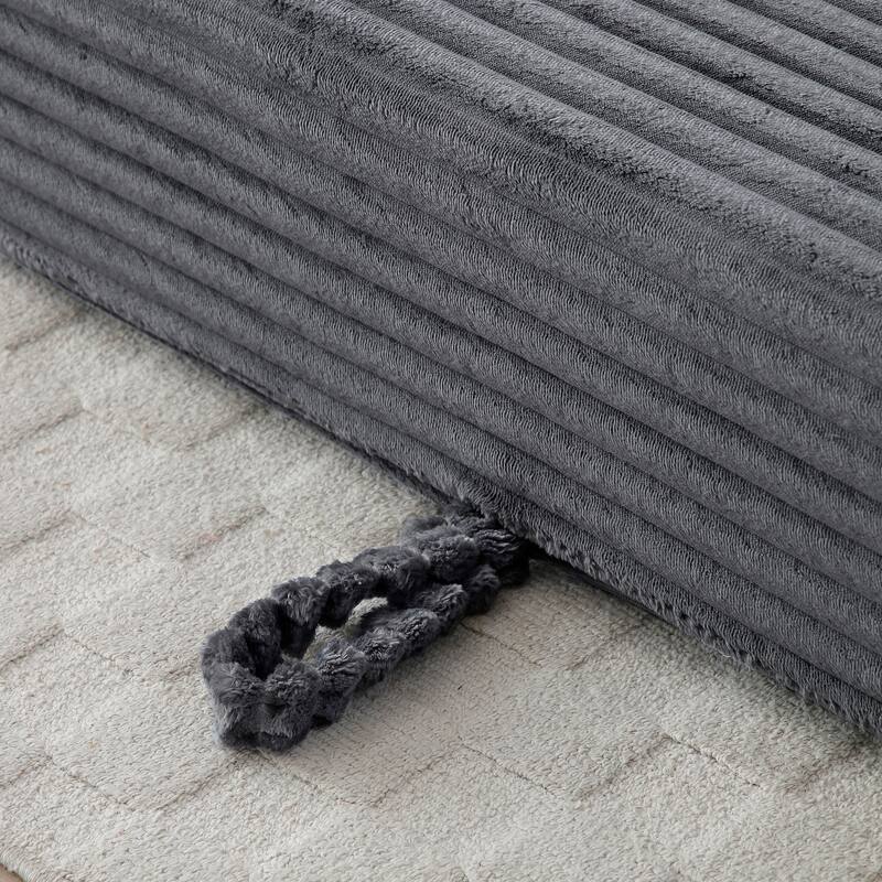 Memory Foam Cloud Loveseat Sofa, 2 in 1 Convertible Folding Couch Bed, No Assembly Compressed Corduroy Floor Lounge Sofa