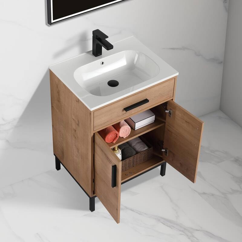 Blossom 24-Inch Freestanding Bathroom Vanity with SMC Sink