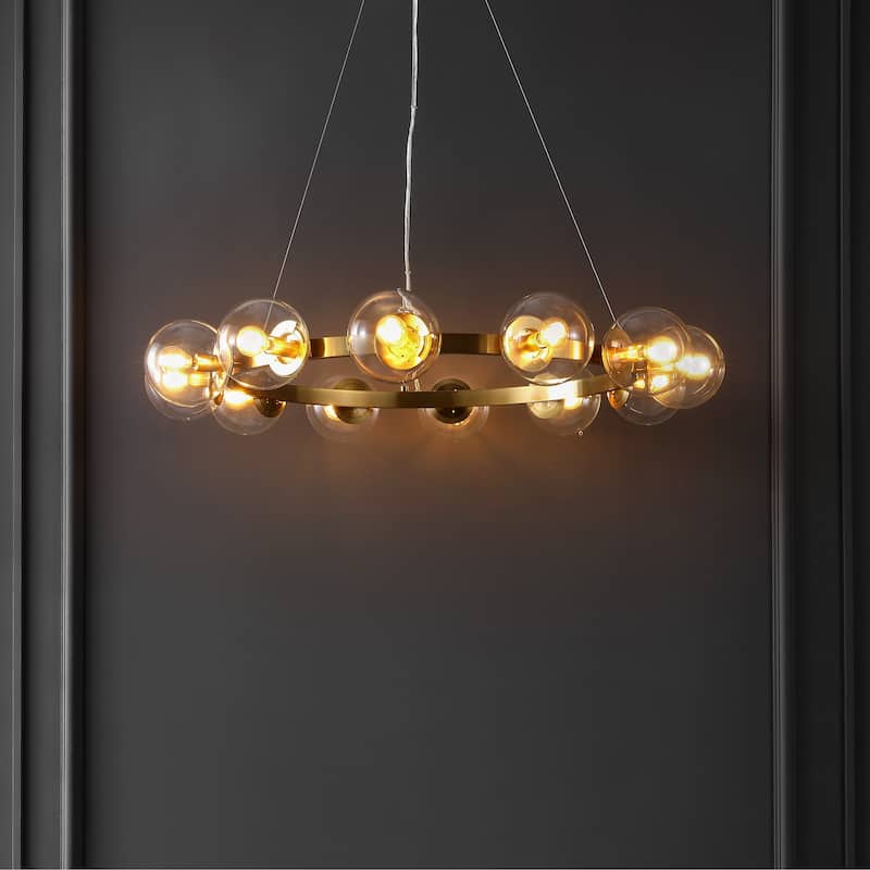 SAFAVIEH Lighting Lizet 12 Light 38" Chandelier - 38" x 38" x 7-66"- withD/H