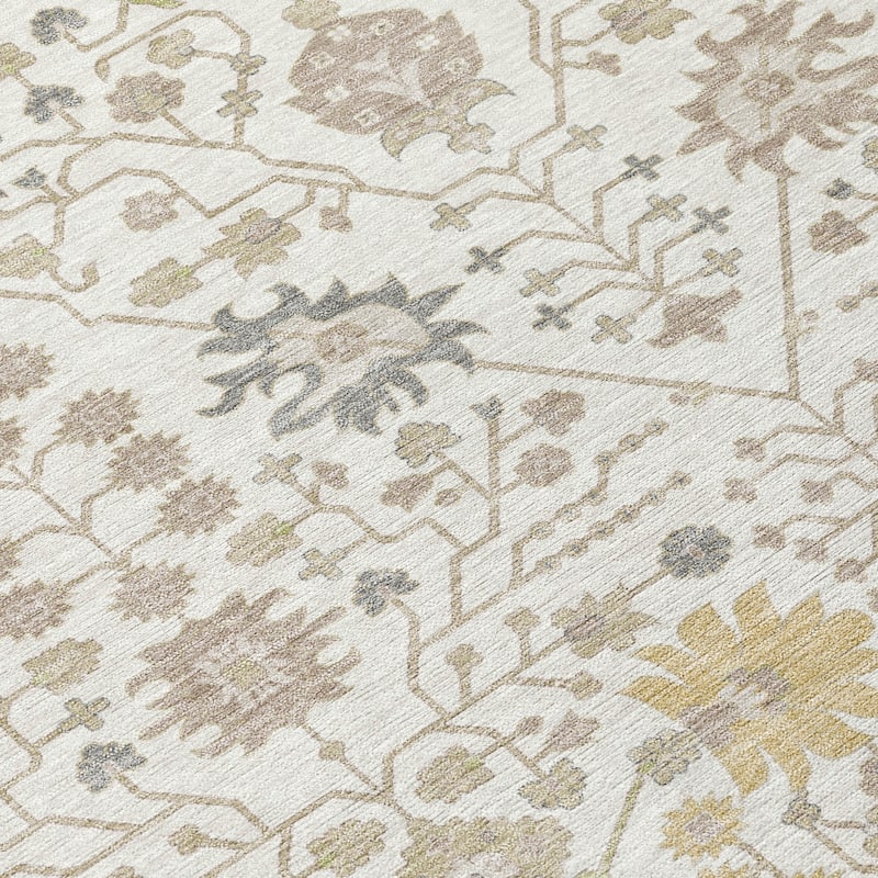 Machine Washable Indoor/ Outdoor Global Traditional Chantille Rug