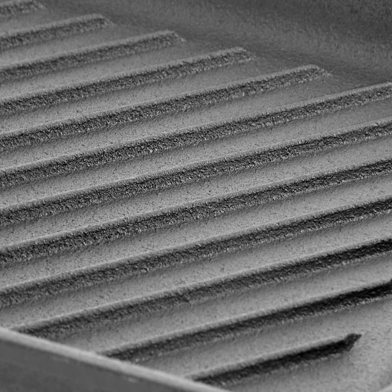 Marland 14.5 Inch Preseasoned Cast Iron Grill Pan Dual Handle