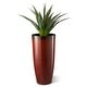 preview thumbnail 25 of 47, Glitzhome 30"H Set of 2 Oversized Gradient Cobalt Blue/Turquoise/Red Tall Plastic Planter