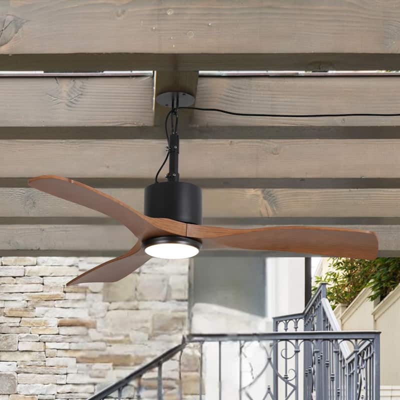 42" Classic Waterproof Wet Outdoor Gazebo Ceiling Fan with Light and Hook
