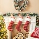 preview thumbnail 16 of 14, Glitzhome 6"H Christmas Lighted Resin House Stocking Holders Mantel Ornament (Set of 3)