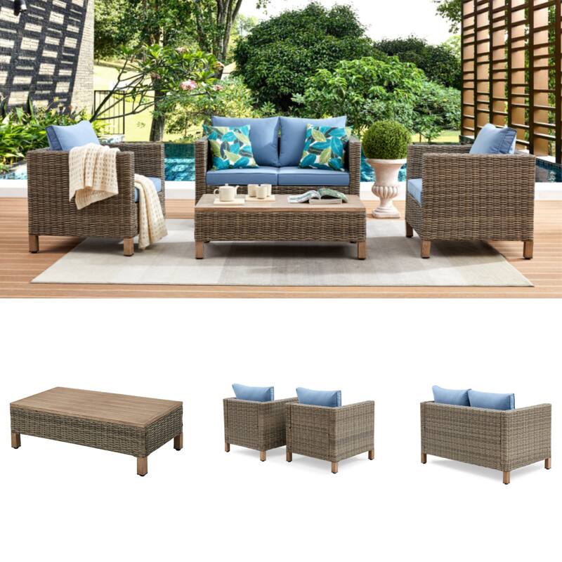 4 - Person Outdoor Seating Group with Cushions