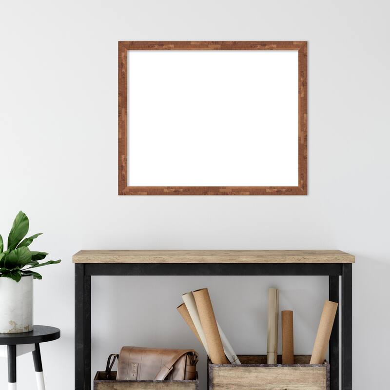 Amanti Art Fresco Dark Walnut Framed Dry Erase Magnetic Board