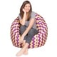 preview thumbnail 49 of 193, Kids Bean Bag Chair, Big Comfy Chair - Machine Washable Cover 48 Inch Extra Large - Pattern Chevron Purple and Yellow
