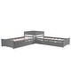 preview thumbnail 12 of 17, L-Shaped Twin Platform Bed with Trundle, Storage Drawers and Built-in Desk, Space-Saving Corner Bed