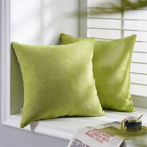 Topfinel Indoor/Outdoor Chenille Throw Pillow Cover (Set of 2)
