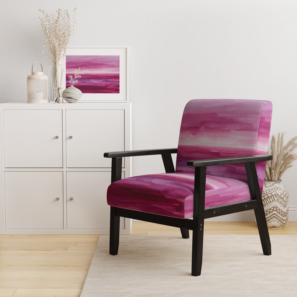 Designart "From the Shore" Upholstered Beach Accent Chair - Nautical & Coastal Arm Chair For Bedroom