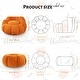 preview thumbnail 3 of 7, WOWMAX Pumpkin Bean Bag Sofa Chair, Giant Bean Bag Chair, Oversized Bean Bag Couch for Gaming, Reading, Orange