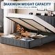 preview thumbnail 20 of 58, Bed Frame with Lift Up Storage, Upholstered Velvet Platform Bed with Storage Headboard