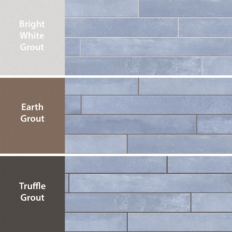 Merola Tile Tucson Blue 1-7/8" x 17-3/4" Porcelain Floor and Wall Tile