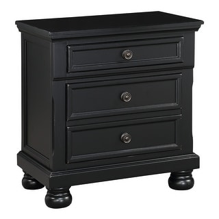 Bedroom Furniture Bun Feet Nightstand with Hidden Drawer Casual