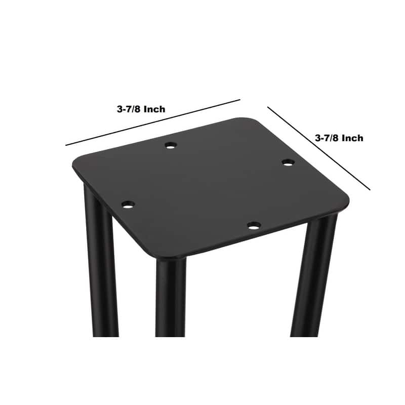 Set of 4 - 14-3/16 inch 3 Rods Hairpin Table Legs Solid Steel Metal with Adjustable Base for Coffee Table/Tea Table
