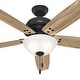 preview thumbnail 5 of 9, Hunter 60" Reveille Ceiling Fan with LED Light Kit and Pull Chain, Rustic, Transitional