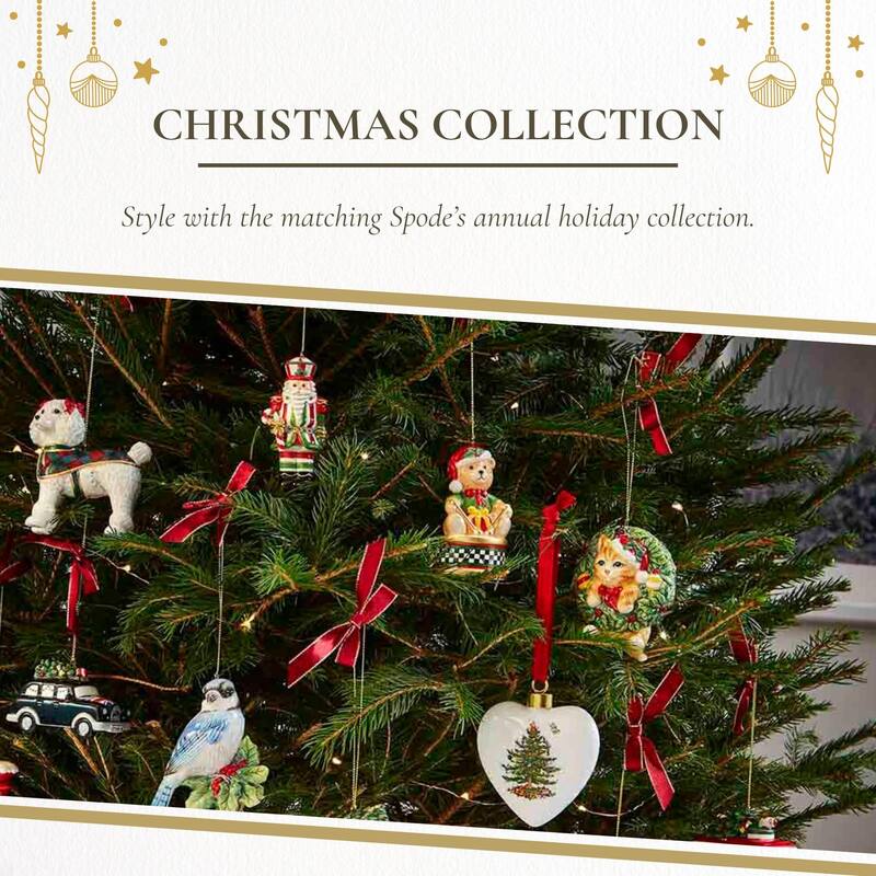 Spode Tree Teddy Bear On A Drum Ornament