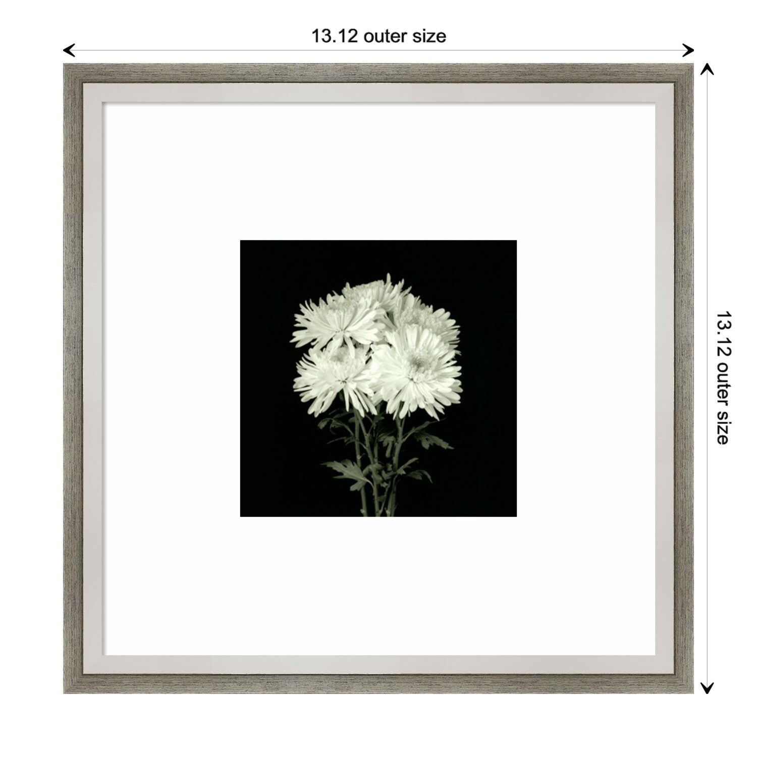 Flower Series IX by Walter Gritsik 13-inch x 13-inch Framed