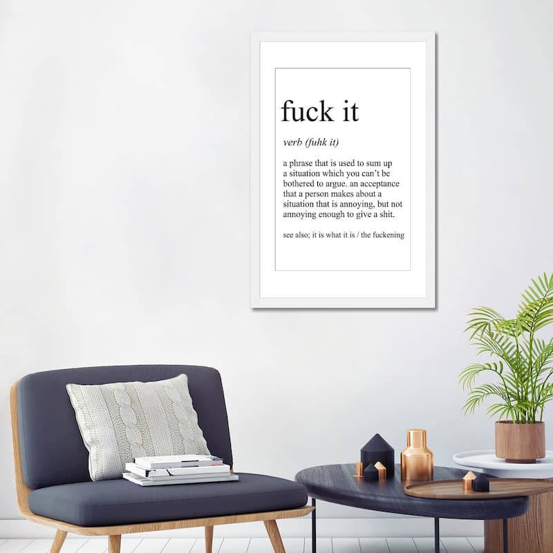 iCanvas "F-ck It" by Pixy Paper