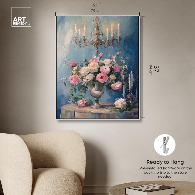 Romantic Roses Canvas by Art Remedy