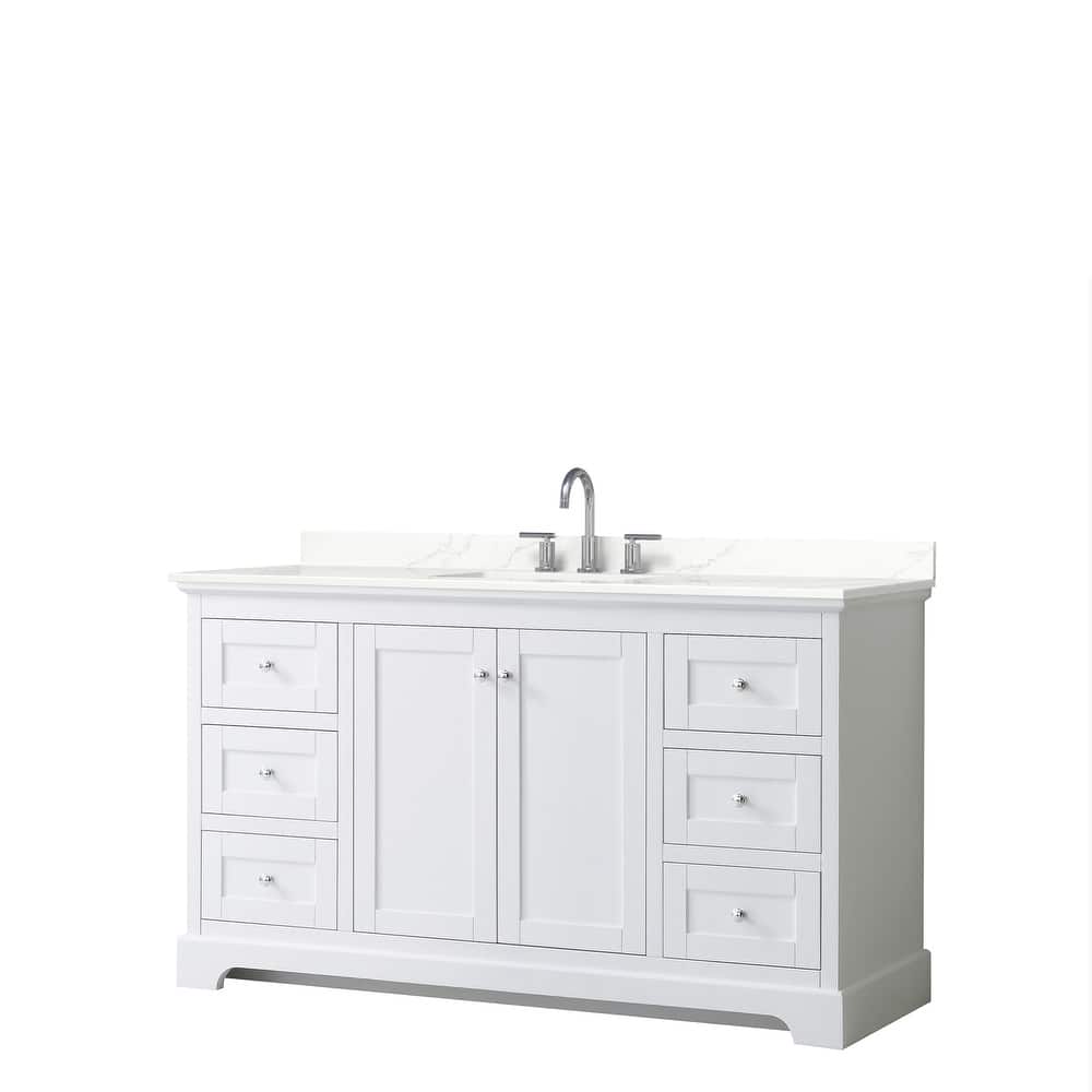 Avery 60-inch Single Vanity, Quartz Top