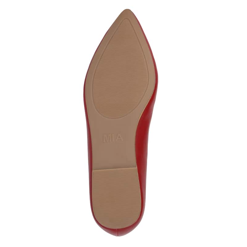 MIA Avi Pointed-Toe Faux Leather Flat