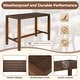 preview thumbnail 8 of 29, Rustic Patio Bar Set, 5-Piece Outdoor Furniture with Ergonomic Chairs and Solid Wood Tabletop
