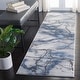 preview thumbnail 12 of 92, SAFAVIEH Craft Margaretha Modern Abstract Marble Pattern Rug 2'3" x 10' Runner - Grey/Blue