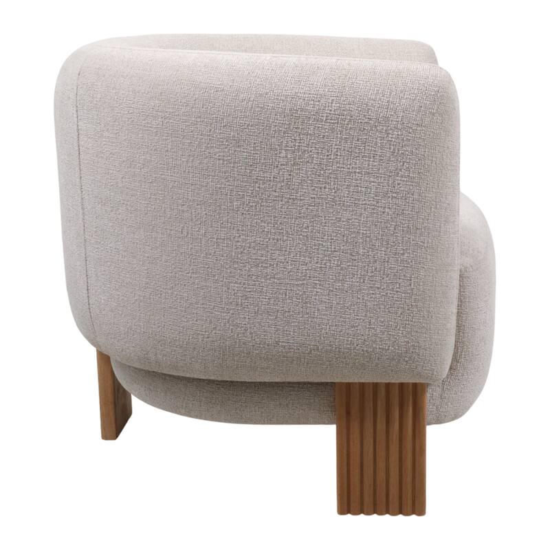 Compact Barrel Accent Chair with Curved Back - 32.25"